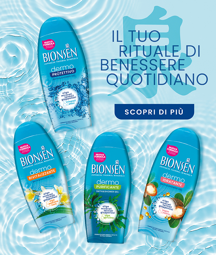 banner con bagnoschiuma Bionsen