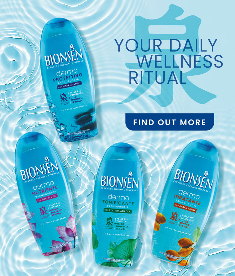 banner con bagnoschiuma Bionsen